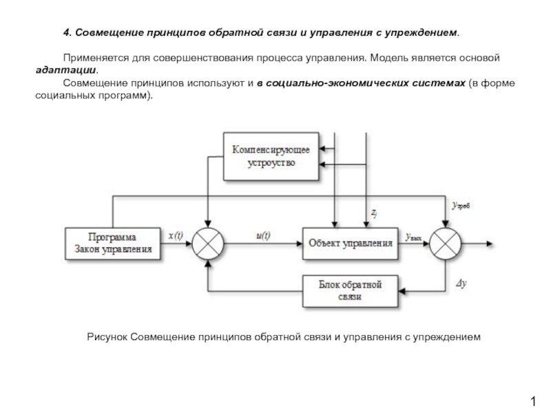 Системы управления с обратной связью. Схема управления с обратной связью. Совмещенные принципы обратной связи и управления с упреждением. Принцип обратной связи в менеджменте. Блок обратной связи.