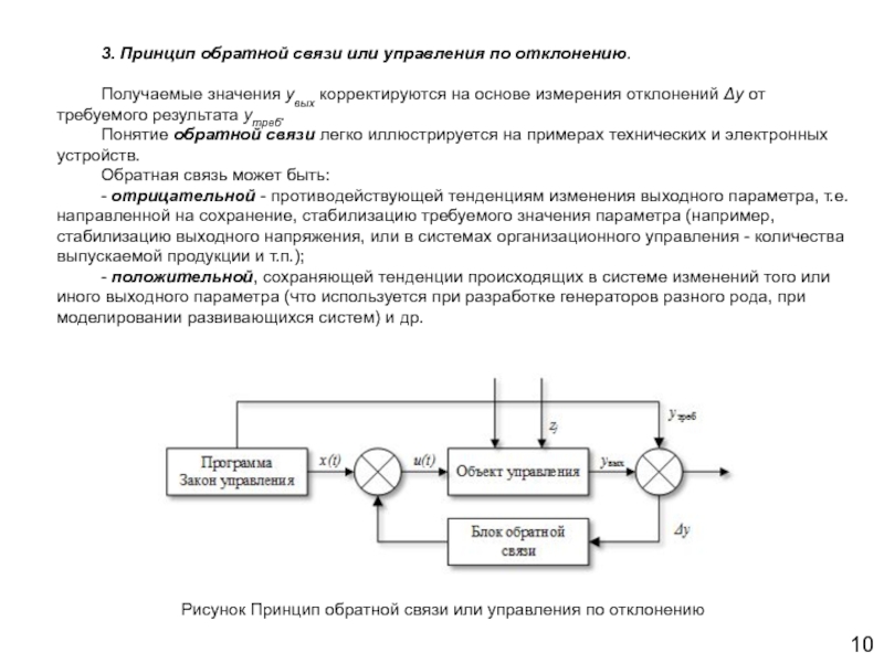 Схема управления по отклонению