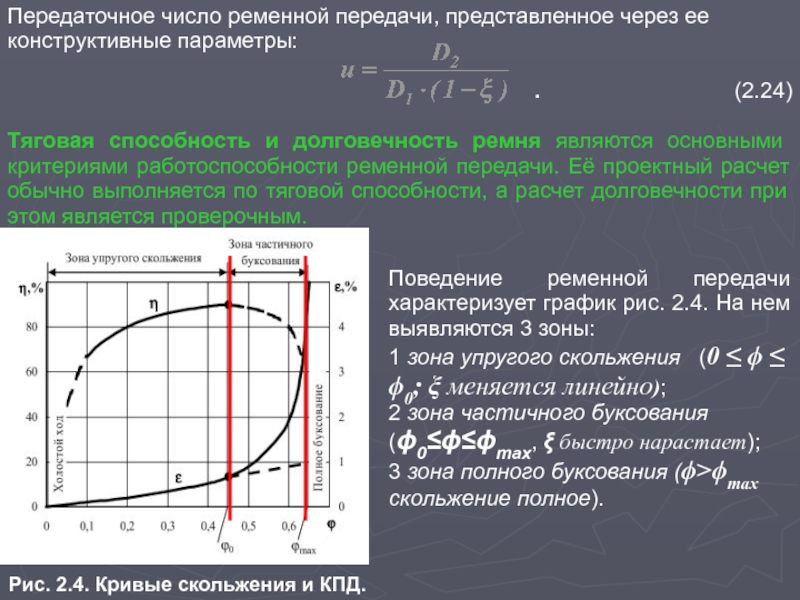 Скольжение увеличивает. Кривые скольжения и КПД ременной передачи. Расчет передаточного отношения ременной передачи. Передаточное отношение ременной передачи определяется по формуле. Клиноременная передача - долговечность.