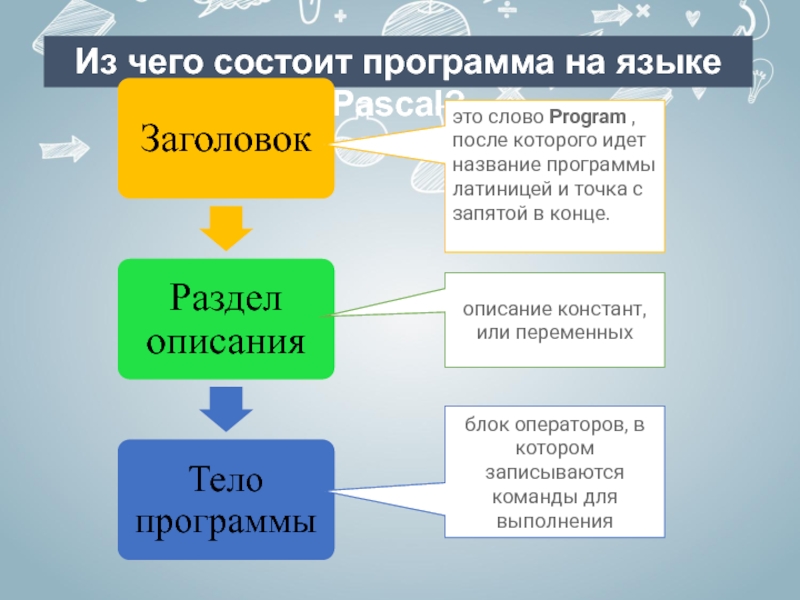 10 программа состоит из. Вопрос к слову программа.