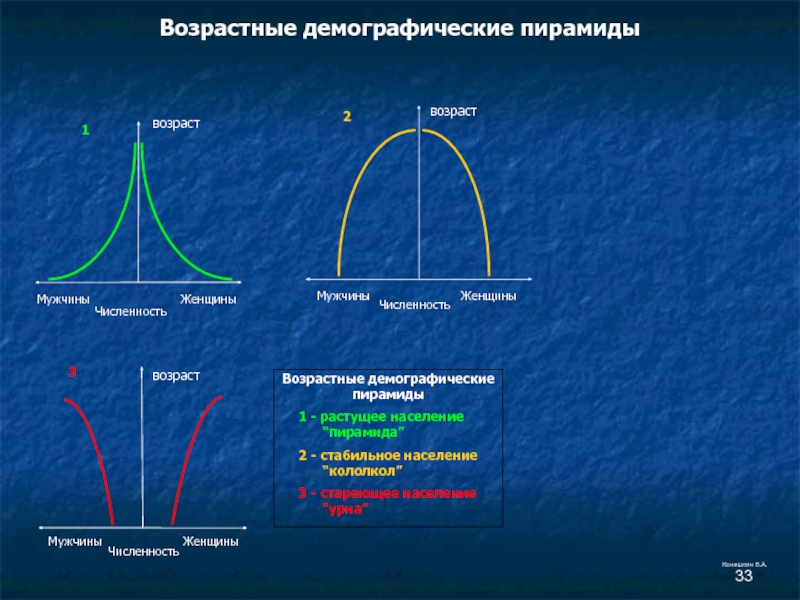 Демографическая пирамида. Типы демографических пирамид.