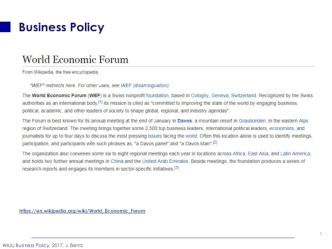Davos. World Economic Forum
