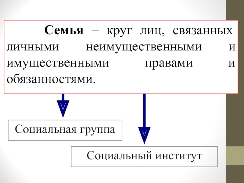 Защита института семьи и брака. Семья это круг лиц связанных между собой. Лицо в круге.