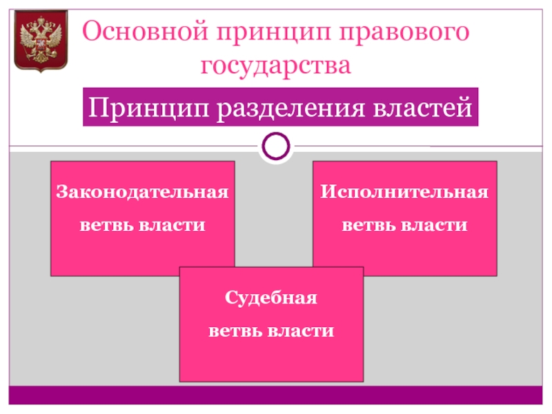 Принцип разделения властей план