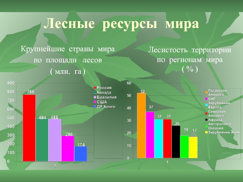 Карта лесных ресурсов мира