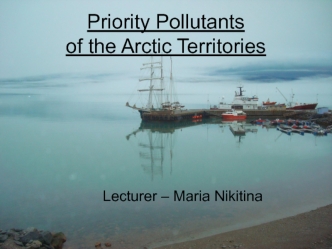 Priority Pollutants of the Arctic Territories