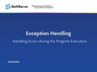 C# Exception handling. Handling Errors during the Program Execution