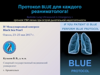 Протокол BLUE для каждого реаниматолога. УЗИ легких при острой дыхательной недостаточности