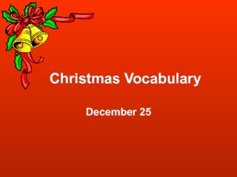 Christmas Vocabulary