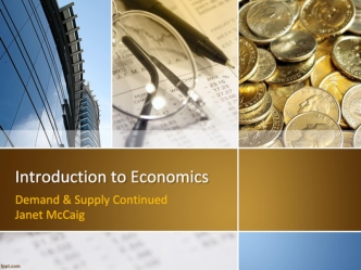 Introduction to economics. Demand & supply