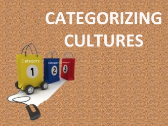 Categorizing cultures