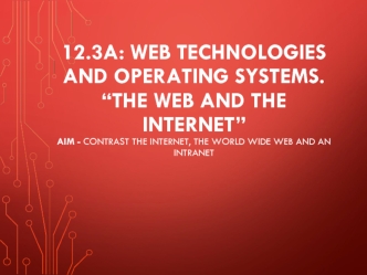 Web technologies and operating systems