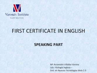 First certificate in English