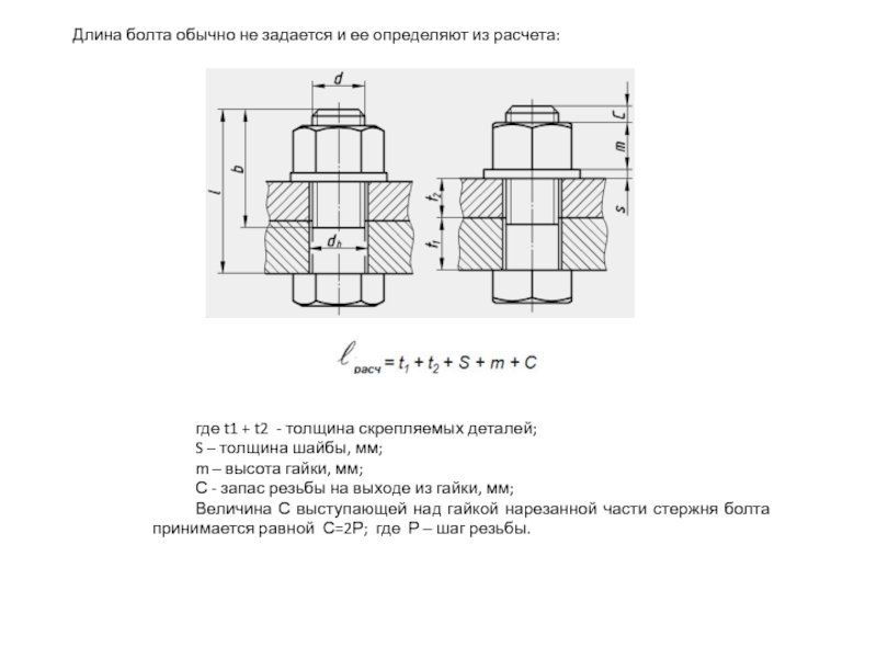 Длина болта