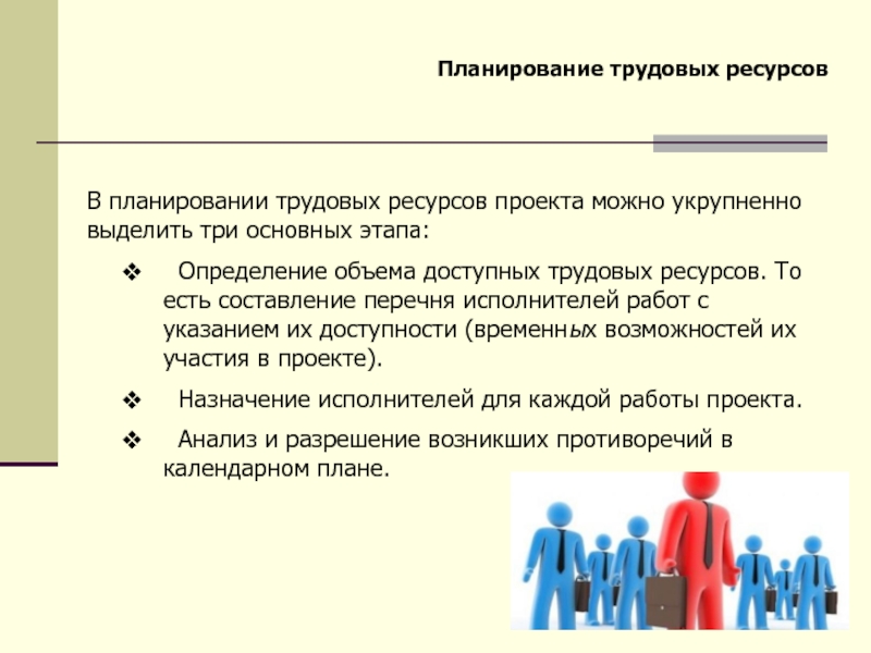 Что относится к ресурсам планирования проекта