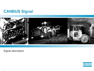 Canbus signal. Signal description