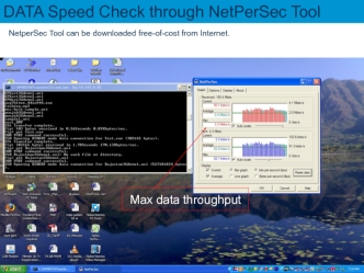 DATA Speed Check through NetPerSec Tool