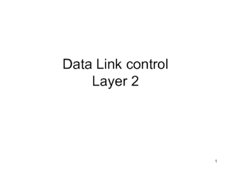 Data Link control