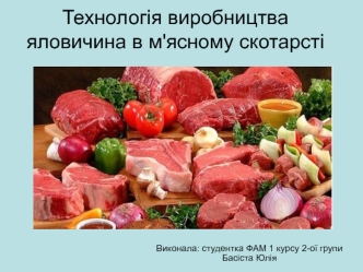 Технологія виробництва яловичина в м'ясному скотарсті