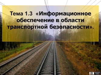 Информационное обеспечение в области транспортной безопасности