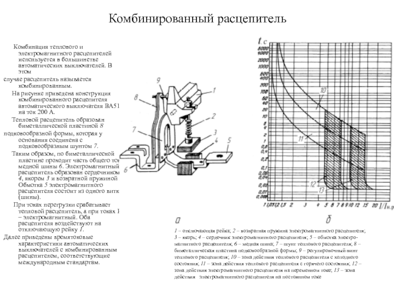 Тепловой расцепитель на схеме