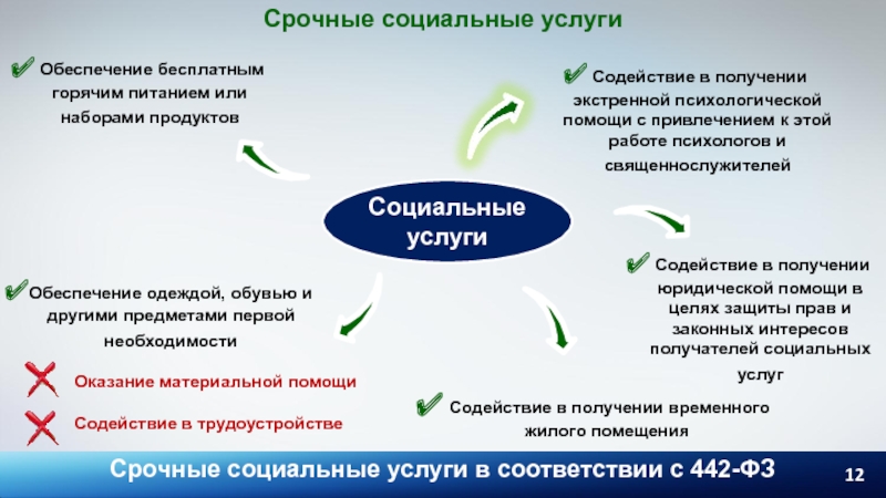 Социальный горячая. Срочные социальные услуги. Оказание срочных социальных услуг 442. Срочные социальные услуги включают. Обеспечение бесплатным горячим питанием или наборами продуктов.