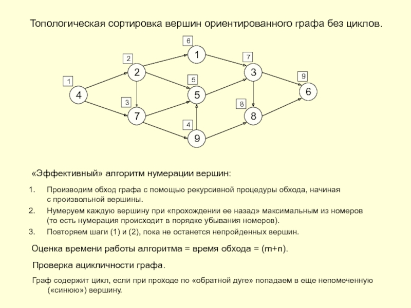 Вершины ориентированного графа. Топологическая сортировка неориентированного графа. Топологическая сортировка графа по матрице смежности. Матрица циклов ориентированного графа. Топологическая сортировка вершин.