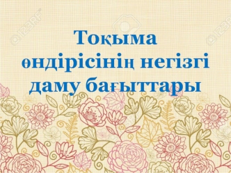 Тоқыма өндірісінің негізгі даму бағыттары