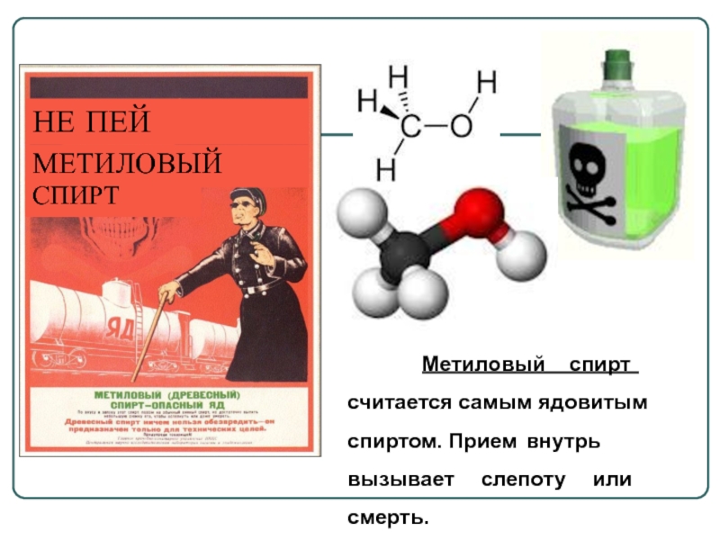 Презентация по теме метиловый спирт