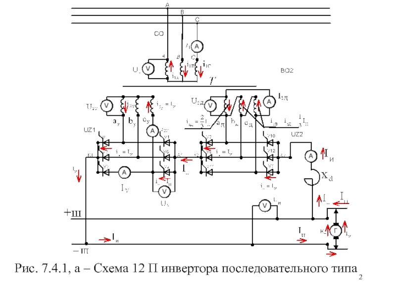 Схема последовательного инвертора