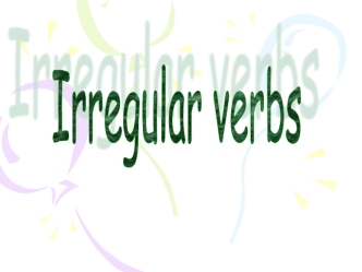 Irregular verbs