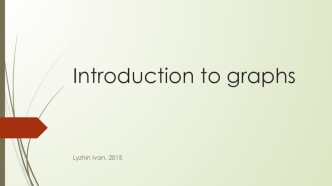 Introduction to graphs