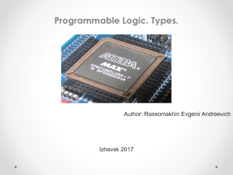 Programmable logic. Types