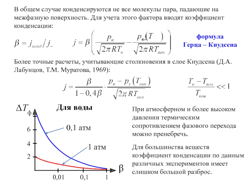 Уравнение фазовых переходов. Формула Герца Кнудсена. Формула Кнудсена Ленгмюра. Герца-Кнудсена-Ленгмюра. Уравнение фазового перехода.