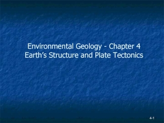 Structure and Plate Tectonics