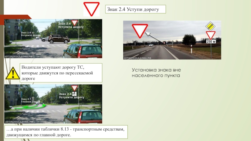 Уступите дорогу действия. Знак Уступи дорогу вне населенного пункта. Табличка со знаком Уступи дорогу. Знак Уступи дорогу на перекрестке. Знак уступите дорогу пример.