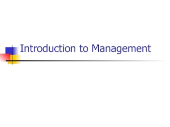 Introduction to management