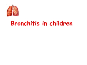 Bronchitis in children