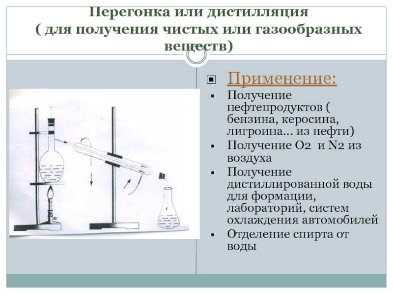 Получение явление. Дистилляция или перегонка. Перегонка в химии. Дистилляция примеры. Перегонка примеры.