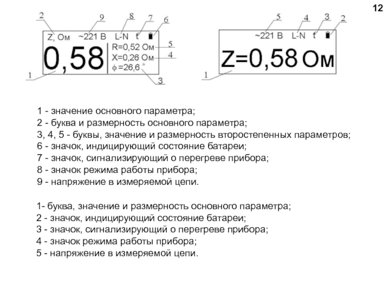 Параметры а 3. W значение.