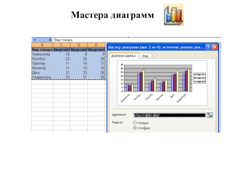 Как сделать мастер диаграмм в excel