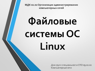 Файловые системы ОС Linux