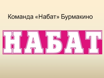 Команда Набат, г. Бурмакино