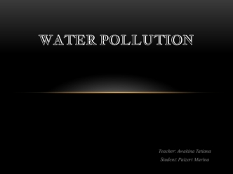 Water pollution