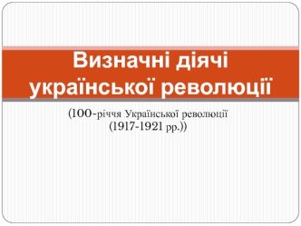 Визначні діячі української революції