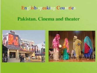 Pakistan. Cinema and theater