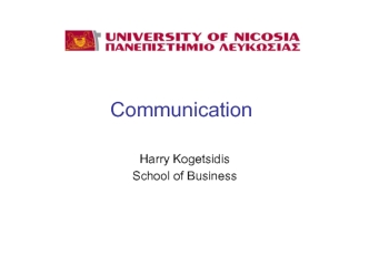School of Business. Communication