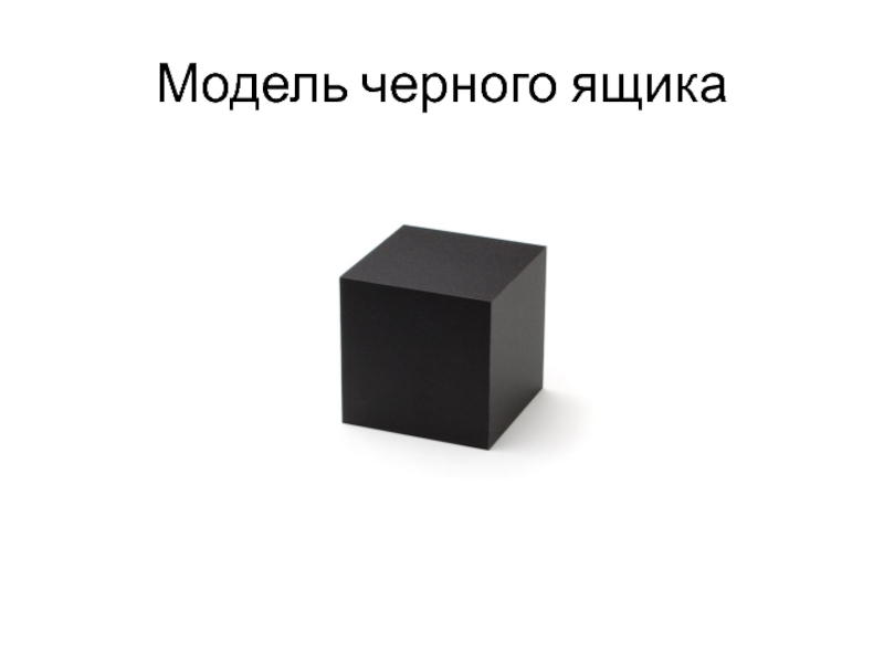 Модель черного ящика