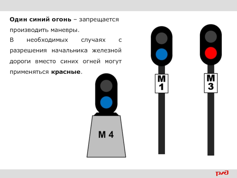 Что означают светофоры на железной дороге. Синий сигнал маневрового светофора. Маневровый светофор на железной дороге сигналы. Сигналы маневровошо св. Один синий огонь светофора.