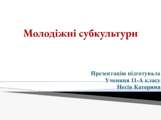 Молодіжні субкультури